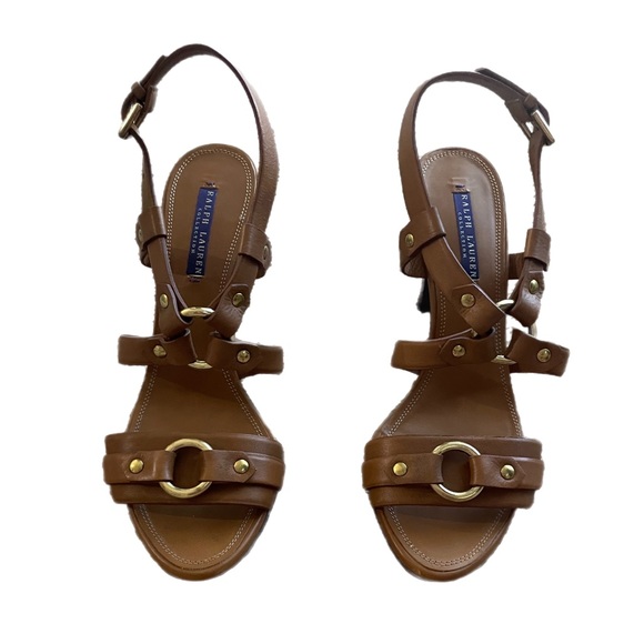Ralph Lauren Purple Label Shoes - Ralph Lauren Purple Label Brown Leather High Heels
